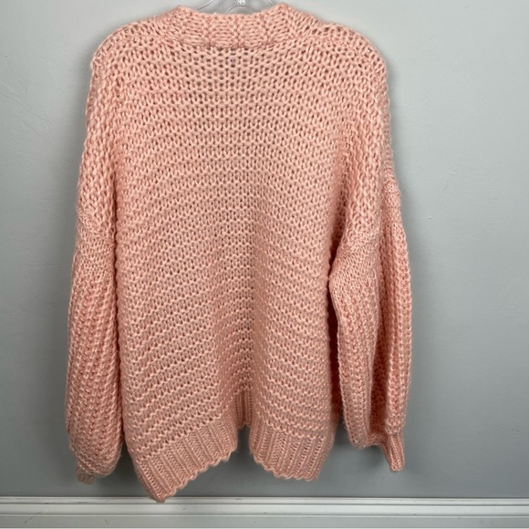 HYFVE Soft Crocheted Open Front Chunky Cardigan Sweater Size Large - Picture 7 of 11
